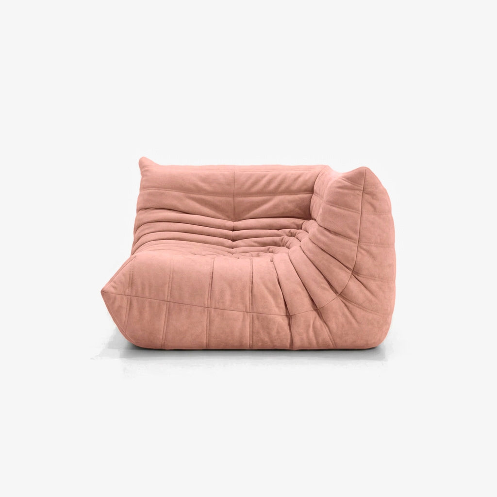 Module d'angle ANGELO effet daim Rose, vue de face