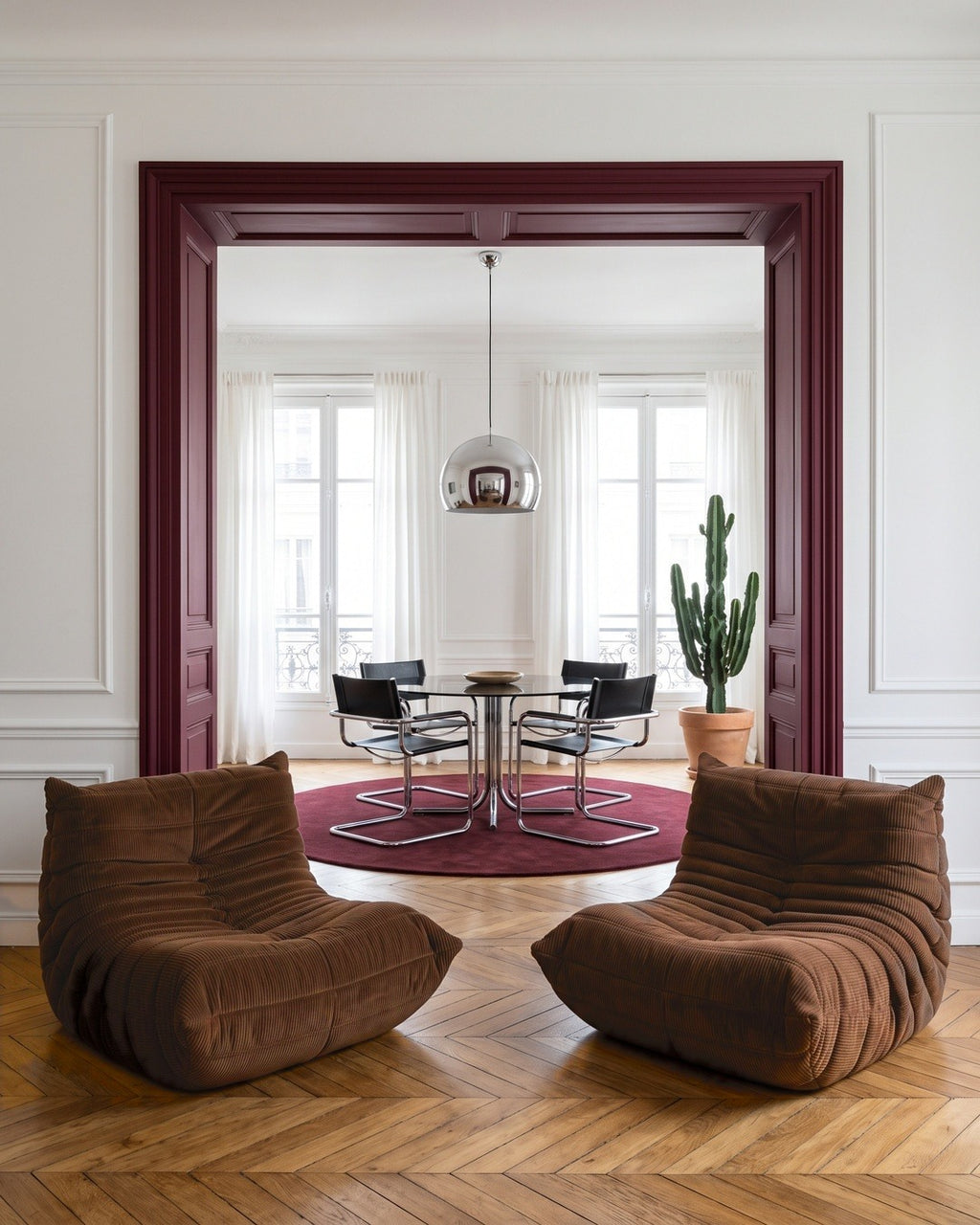 BALTAZAR velours côtelé chocolat, appartement parisien