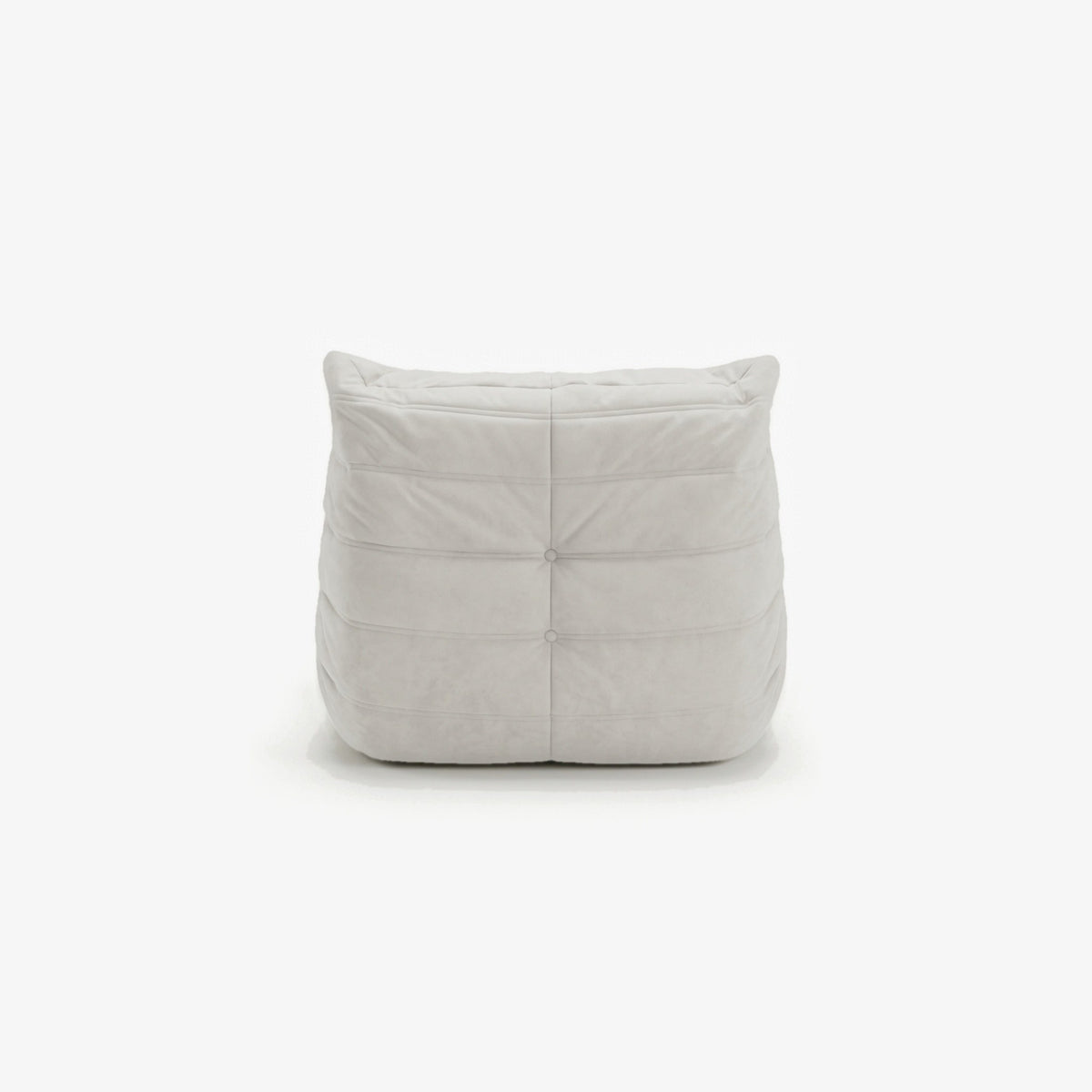 Fauteuil BALTAZAR effet daim Blanc, vue de dos