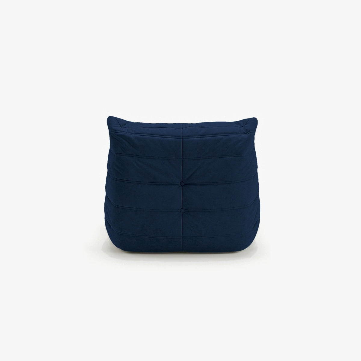 Fauteuil BALTAZAR effet daim Bleu nuit, vue de dos