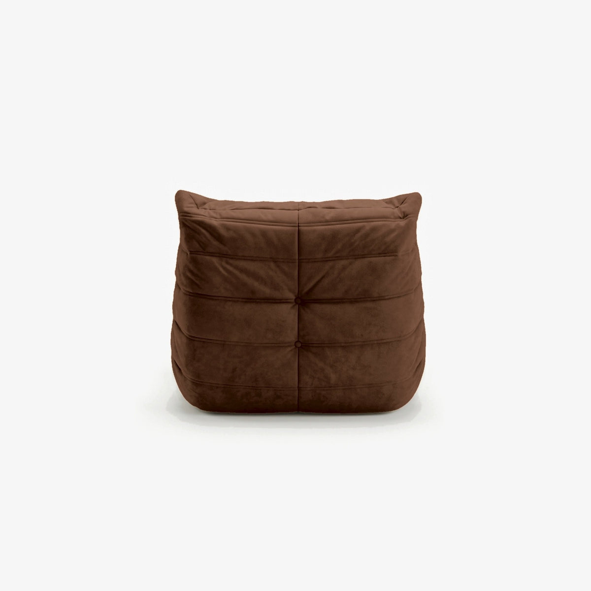 Fauteuil BALTAZAR effet daim Chocolat, vue de dos