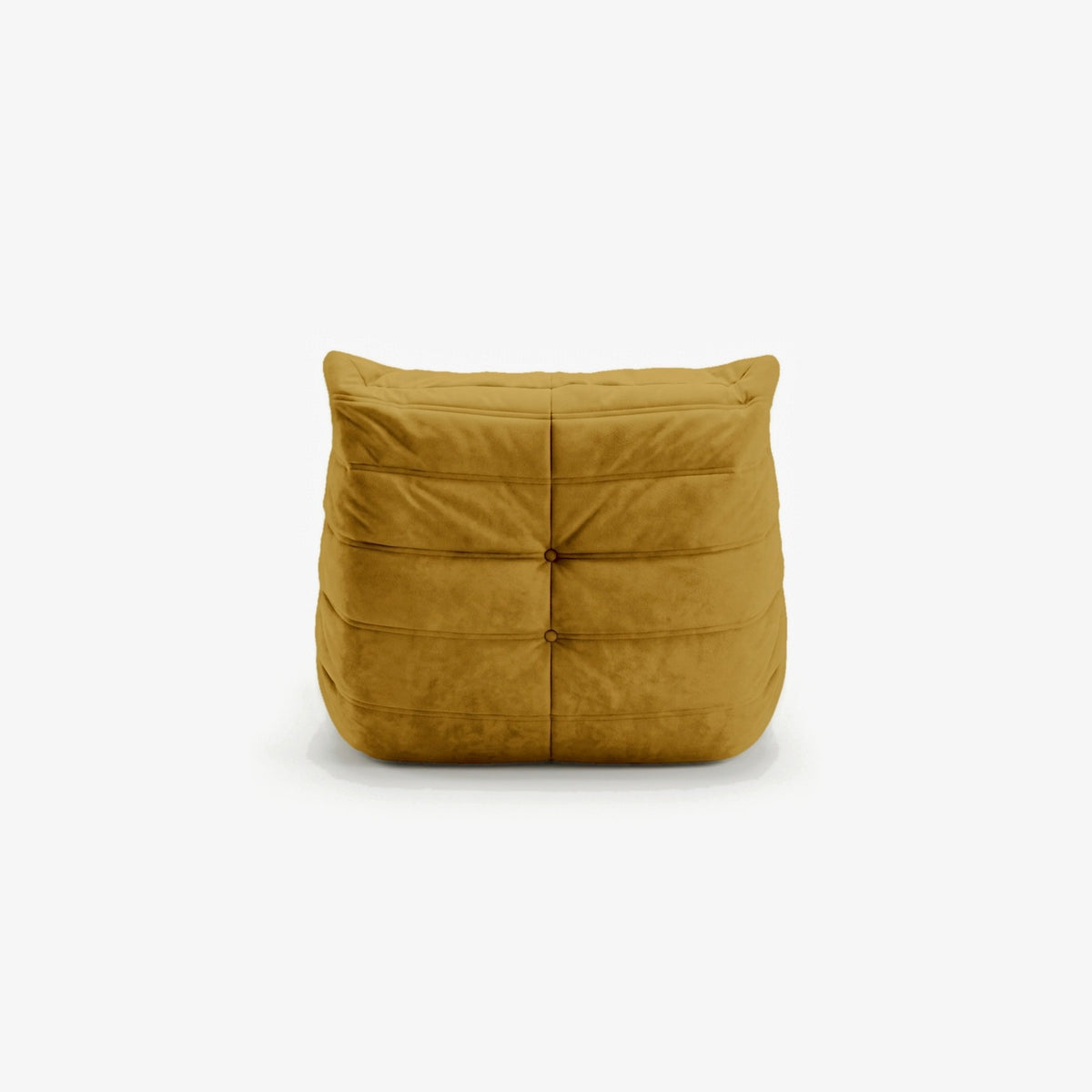 Fauteuil BALTAZAR effet daim Curry, vue de dos