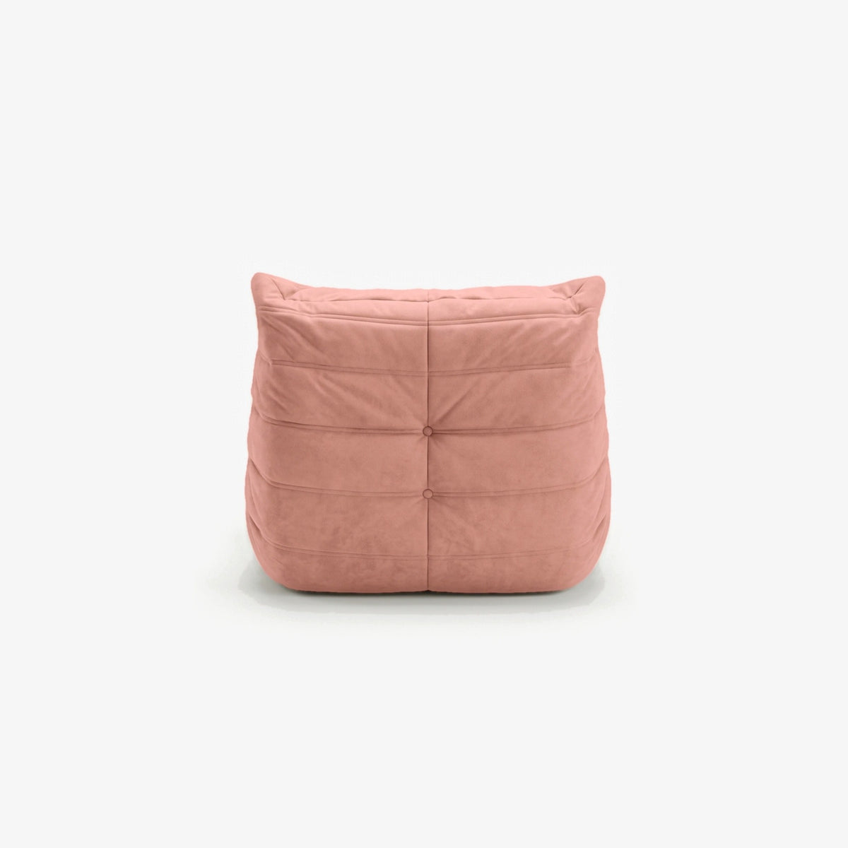 Fauteuil BALTAZAR effet daim Rose, vue de dos