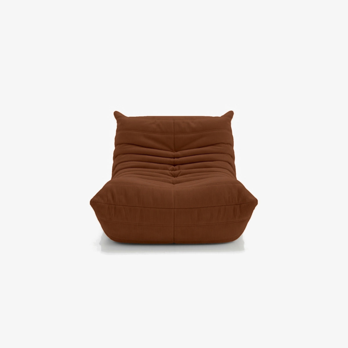 Fauteuil BALTAZAR velours côtelé Caramel, vue de face