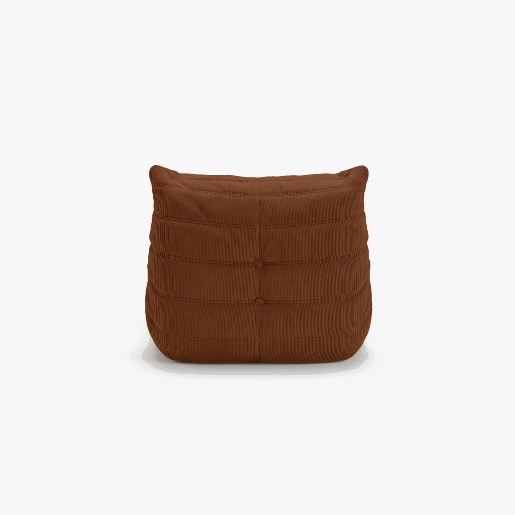 Fauteuil BALTAZAR velours côtelé Caramel, vue de dos