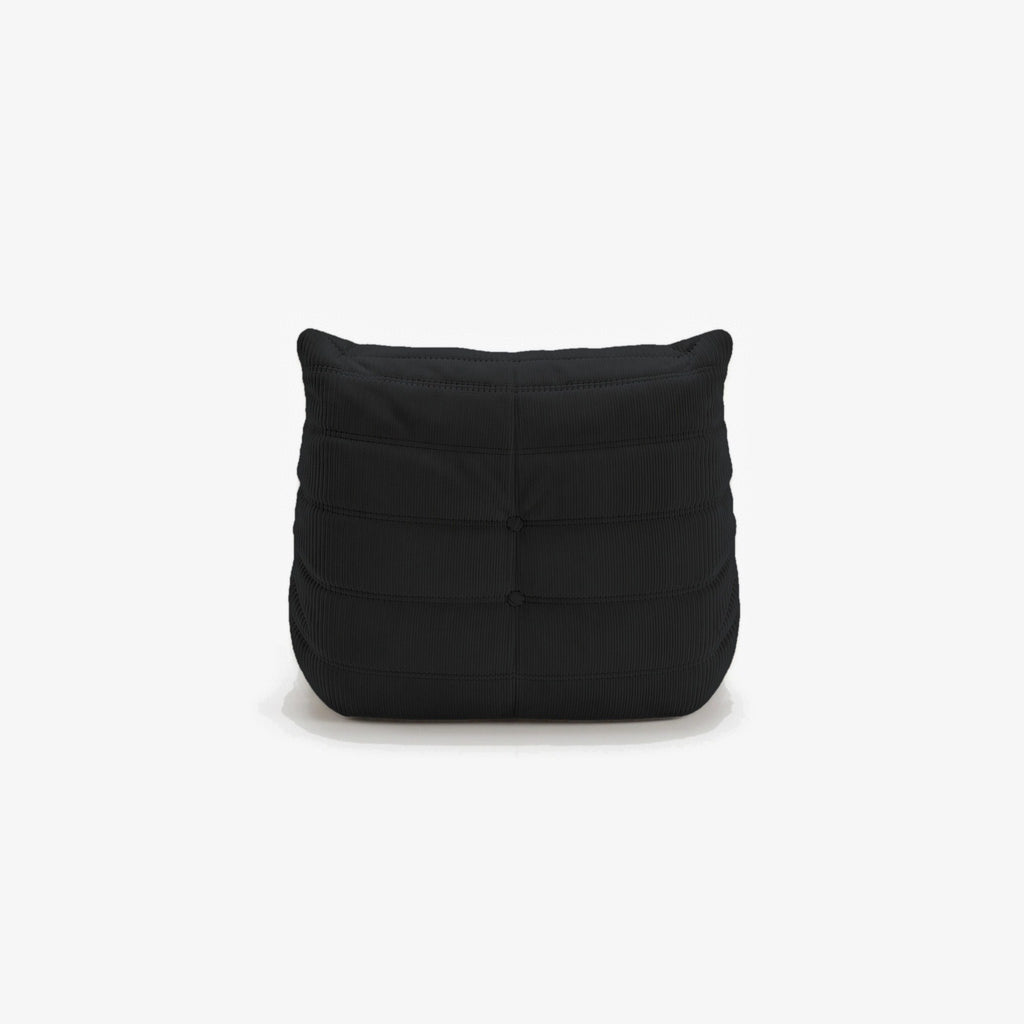 Fauteuil BALTAZAR velours côtelé Noir, vue de dos