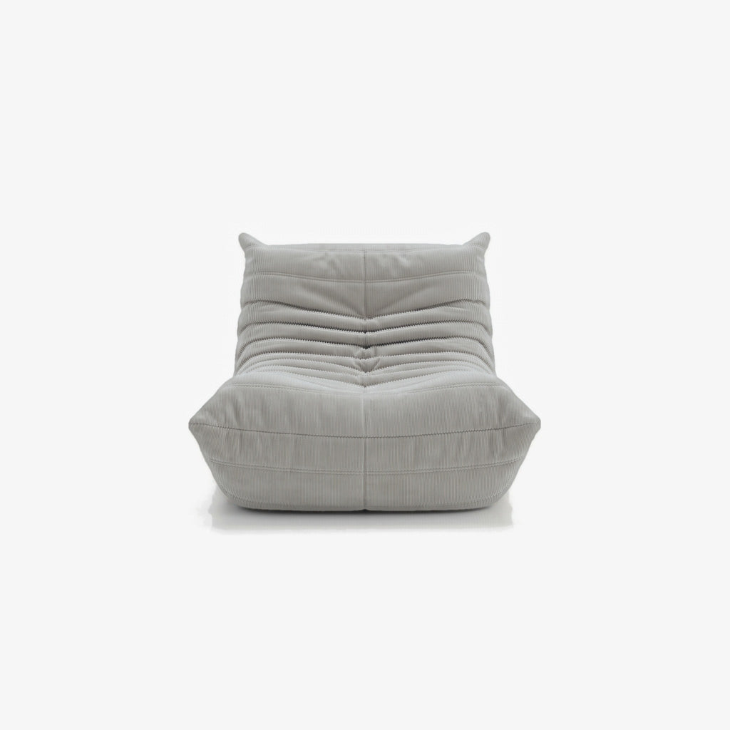 Fauteuil BALTAZAR velours côtelé Nuage, vue de face