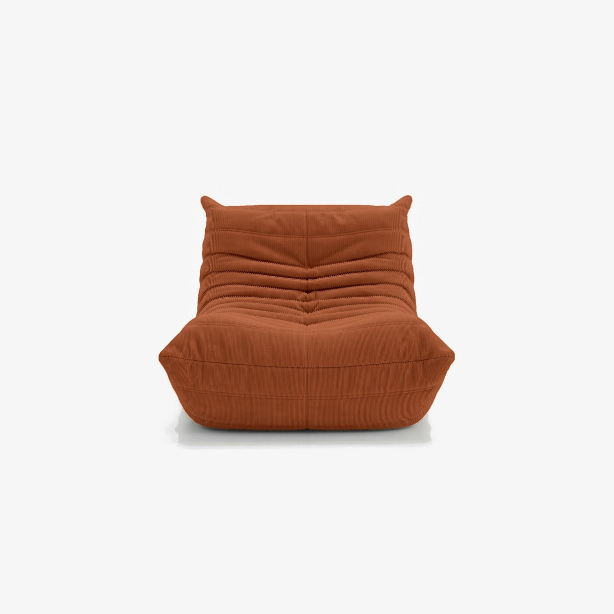 Fauteuil BALTAZAR velours côtelé Ocre, vue de face