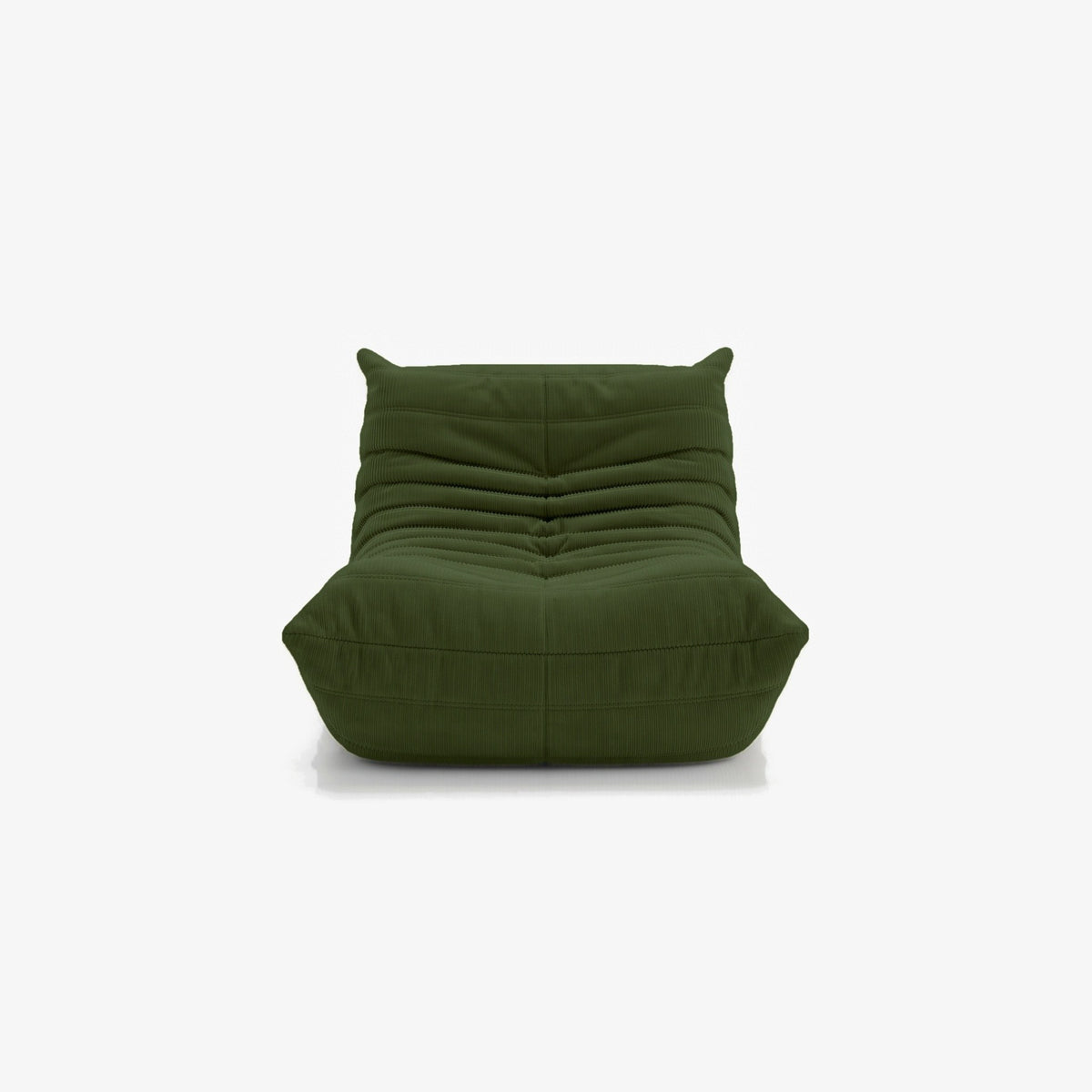 Fauteuil BALTAZAR velours côtelé Olive, vue de face