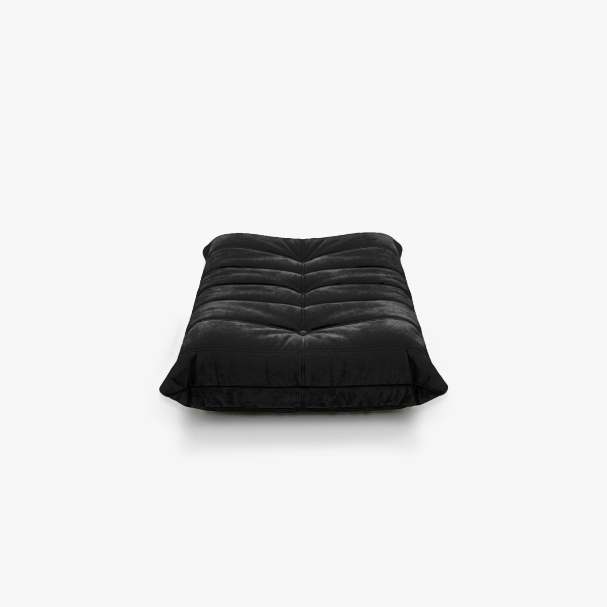 Repose-pieds ROMY effet daim Noir, vue de face