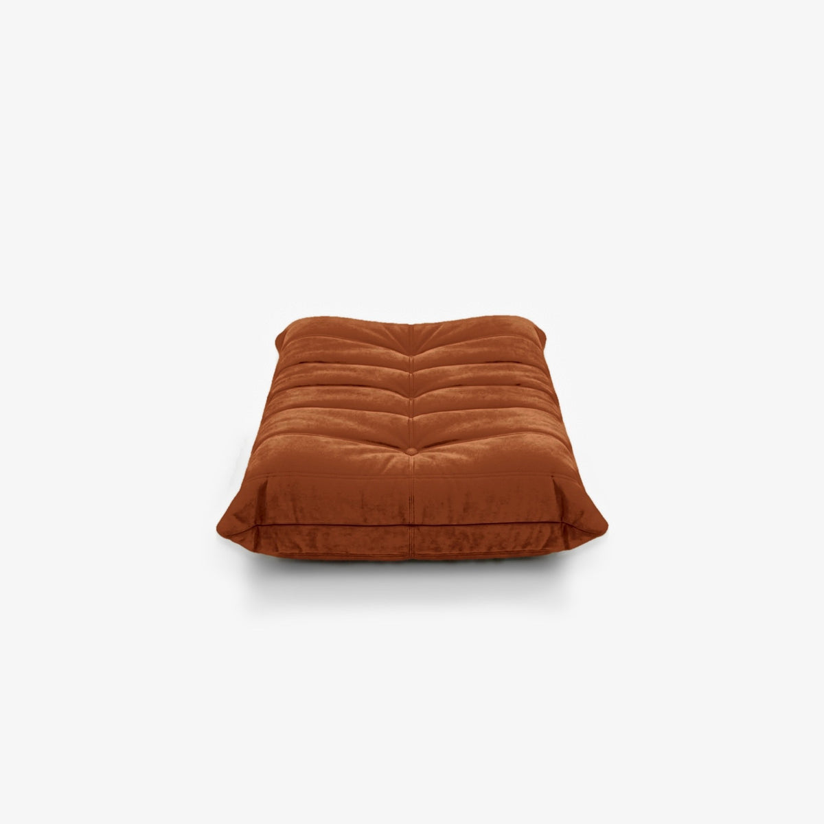 Repose-pieds ROMY effet daim Ocre, vue de face