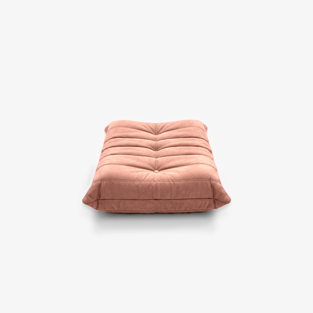 Repose-pieds ROMY effet daim Rose, vue de face